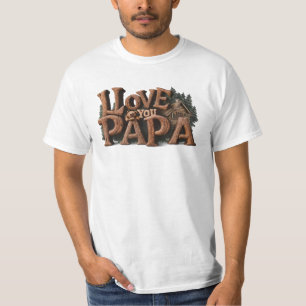 *~* Rustikale AP86 I LIEBE YOU PAPA Vatertag T-Shirt