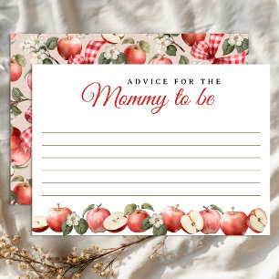Rustikale Apple Baby Shower Advice Cards für Mami Mitteilungskarte