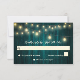 Rustikale, Aquamarine Holzsägemeißeleien RSVP Karte