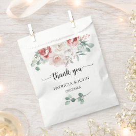 Rustikale Aquarell-Blumen Hochzeit Danke Geschenktütchen