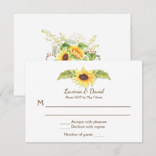Rustikale Aquarell-Sonnenblumen Lange Horn-Schädel Einladung
