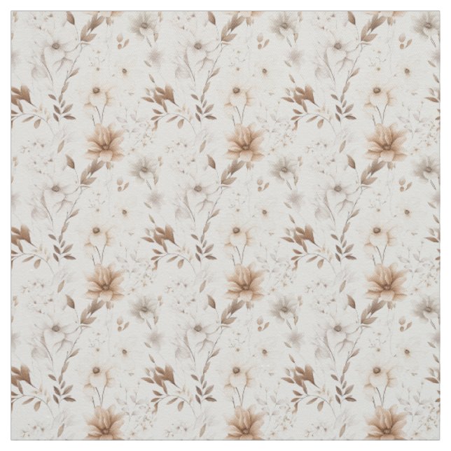 Rustikale Aquarellbahn in Beige Stoff (Muster)