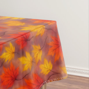 Rustikale Aquarellbilder - Herbstblätter Tischdecke