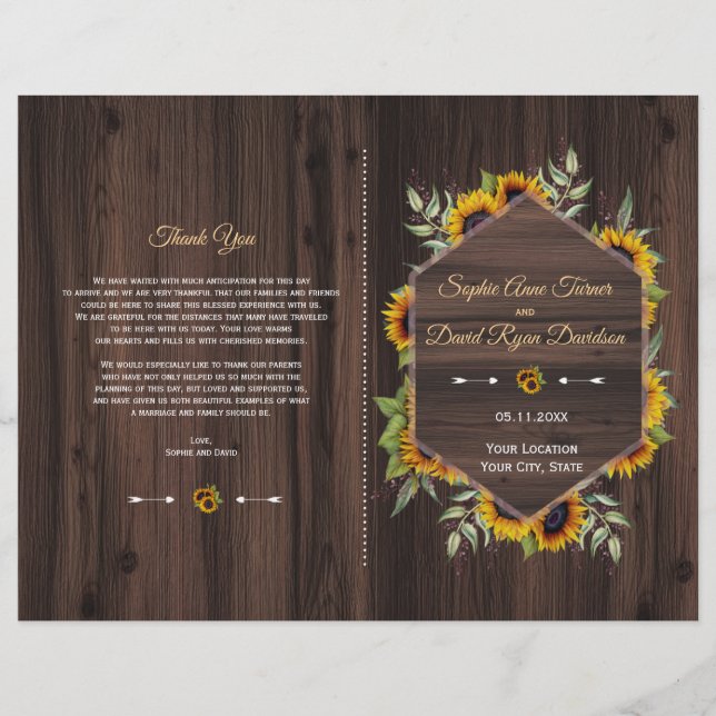 Rustikale Aquarellblumen Altes Stallprogramm (Vorderseite)