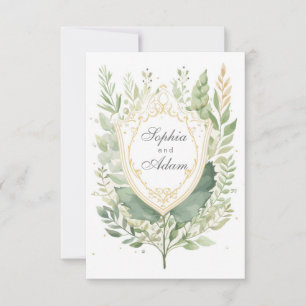 Rustikale Aquarellkarte Save the Date Karte
