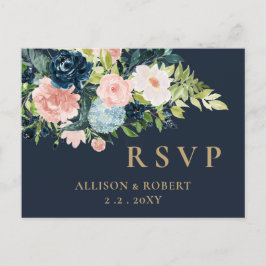 Rustikale Aquarellnarbenblüte Gold Floral UAWG Einladungspostkarte