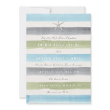 Rustikale Aquarellstreifen Wassersport Hochzeit