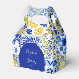 Rustikale Arch Blue Gelb White Tiles Wedding Geschenkschachtel