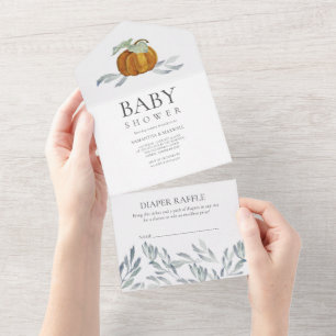 Rustikale Baby Shower Einladungen zum Herbst