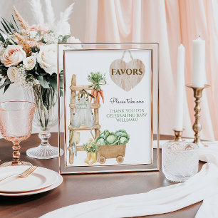 Rustikale Babydusche bevorzugt einheimische Landwi Poster