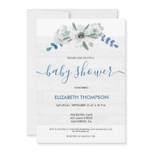 Rustikale Babydusche Custom Aquarell Blumenholz