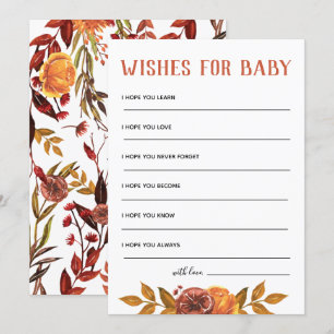 Rustikale Babydusche für den Herbst Einladung