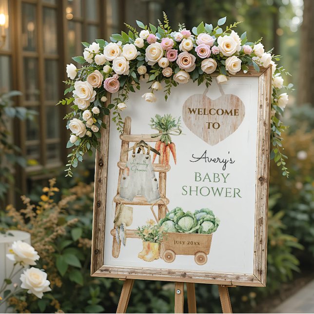 Rustikale Babydusche im Bauernhof Willkommen Poster (Von Creator hochgeladen)