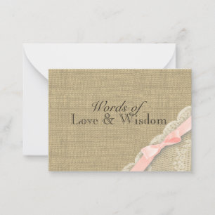 Rustikale Babyduschratenkarten Hinweiskarte