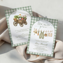 Rustikale Babyparty auf dem Bauernmarkt mit lokale