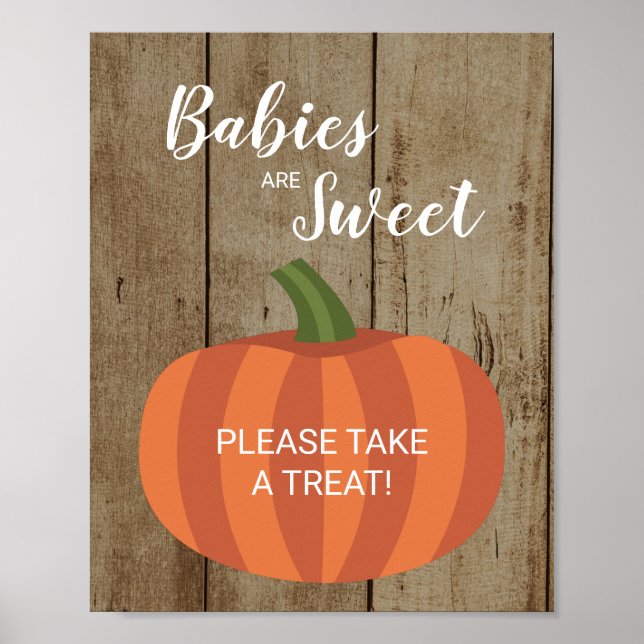 Rustikale Babys sind Sweet Fall Pumpkin Baby Dusch Poster (Vorne)
