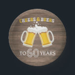 Rustikale Backen und Bier bis 60 Jahre Papierplatt Pappteller<br><div class="desc">Rustikale Backen und Bier bis 60 Jahre Papierplatte</div>