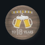 Rustikale Backwaren und Bier bis 18 Jahre Papierpl Pappteller<br><div class="desc">Rustikale Backwaren und Bier bis 18 Jahre Papierplatte</div>