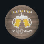 Rustikale Backwaren und Bier bis 40 Jahre Papierpl Pappteller<br><div class="desc">Rustikale Backwaren und Bier bis 40 Jahre Papierplatte</div>