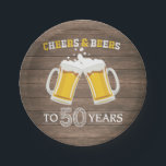 Rustikale Backwaren und Bier bis 50 Jahre Papierpl Pappteller<br><div class="desc">Rustikale Backwaren und Bier bis 50 Jahre Papierplatte</div>