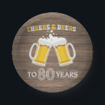 Rustikale Backwaren und Bier bis 80 Jahre Papierpl Pappteller<br><div class="desc">Rustikale Backwaren und Bier bis 80 Jahre Papierplatte</div>