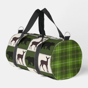 Rustikale Bären- und Hirschplätze, dunkelgrüne und Duffle Bag
