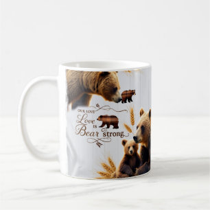 Rustikale Bärenfamilie Liebe ist stark Klassischer Kaffeetasse
