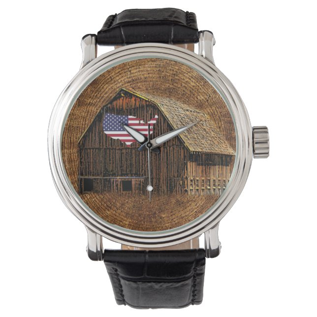 Rustikale Barfahne Armbanduhr (Vorderseite)