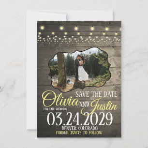 Rustikale Barleuchten Save the Date
