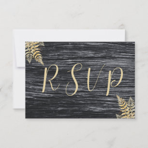 Rustikale Barn Golden Moments Endlose Liebe Hochze RSVP Karte