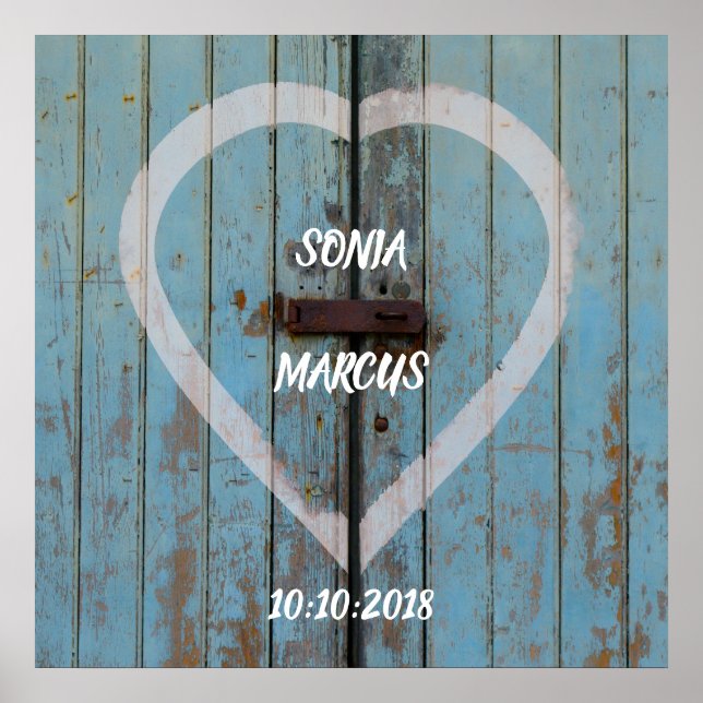 Rustikale Barntürenhochzeit Poster (Vorne)