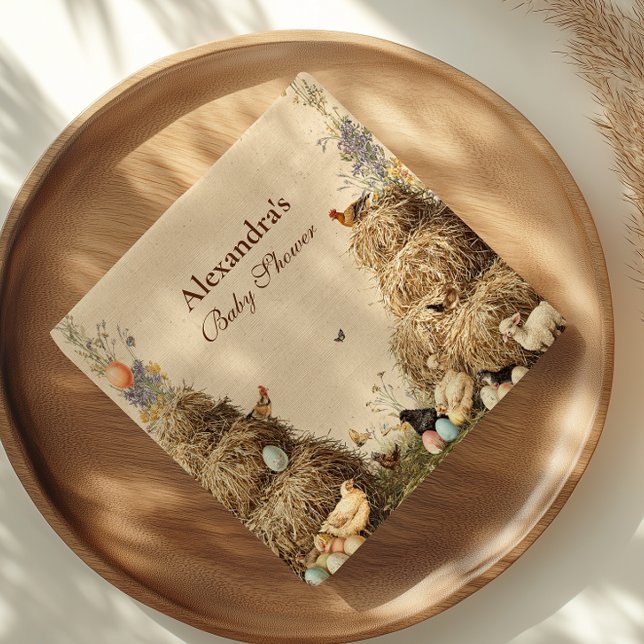 Rustikale Barnyard Farm Animals Baby Dusche Serviette (Von Creator hochgeladen)