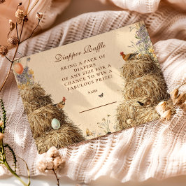 Rustikale Barnyard Farm Animals Diapper Raffle Begleitkarte