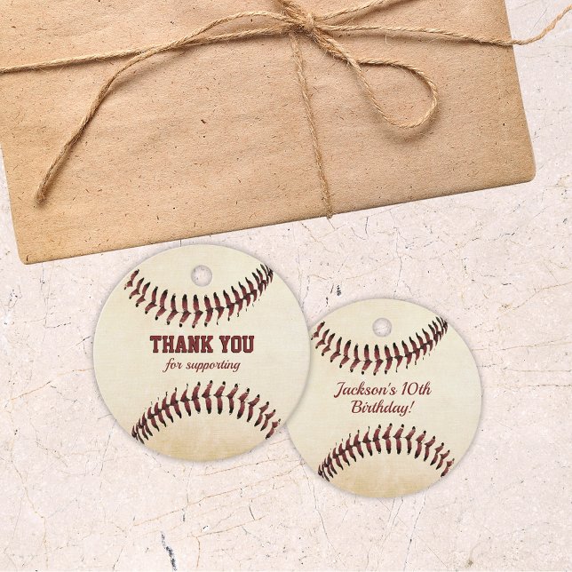 Rustikale Baseball-Saiten Geschenkanhänger (Von Creator hochgeladen)