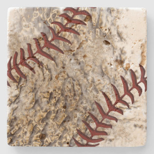 Rustikale Baseball-Untersetzer Travertine Unterset Steinuntersetzer