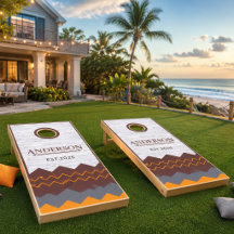 Rustikale Bassangeln Personalisierte Holz Cornhole