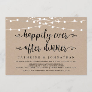 Rustikale Bauernhof-Lichterkette, Kraft Hochzeits- Einladung