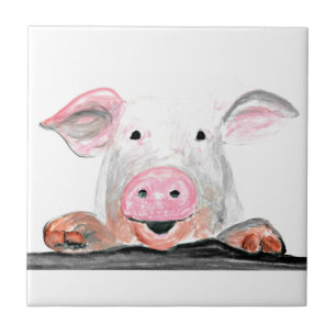 Rustikale Bauernhof-Schweine Bauernhoftiere Wasser Fliese