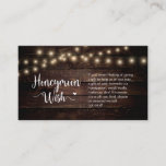 Rustikale Bauernkästen, Holz, Honeymoon Begleitkarte<br><div class="desc">Das ist der moderne Rustikale Bauernhof,  String Lights,  Holzdesign,  White Script Minimalismus,  Schriftzeichen-Schriftart,  Hochzeitskarte. Sie können die Farben des Schriftartes ändern und Ihre Hochzeitsdetails in den entsprechenden Schriftart / Schrift hinzufügen. #TeeshaDerrick</div>