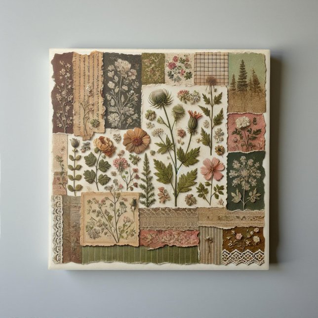 Rustikale Bauernstube Grüne Patchwork Quille Flora Fliese (Von Creator hochgeladen)