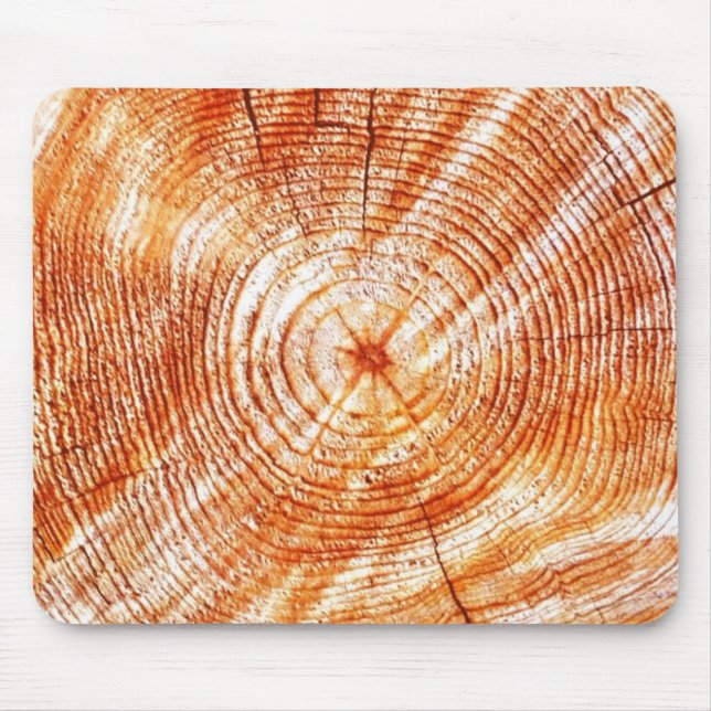 Rustikale Baum-Ring-hölzerne Entwurfs-Geschenke Mousepad (Vorne)