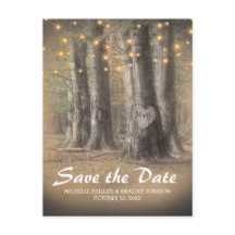 Rustikale Bäume und String-Lights Hochzeit speiche