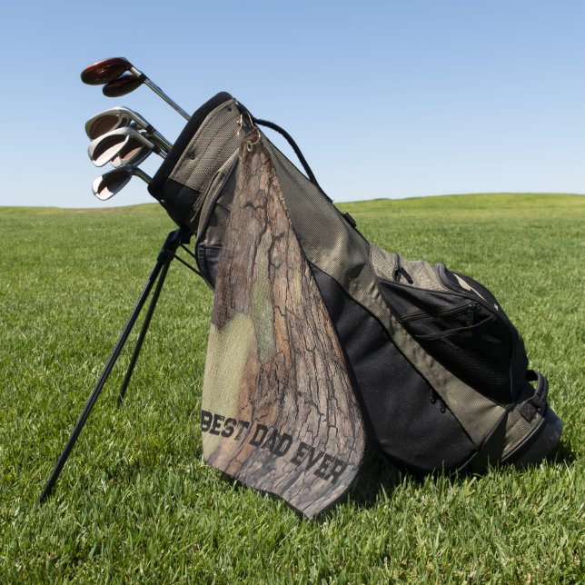 Rustikale Baumrinde, natürliche Außenstruktur Golfhandtuch (Gras)