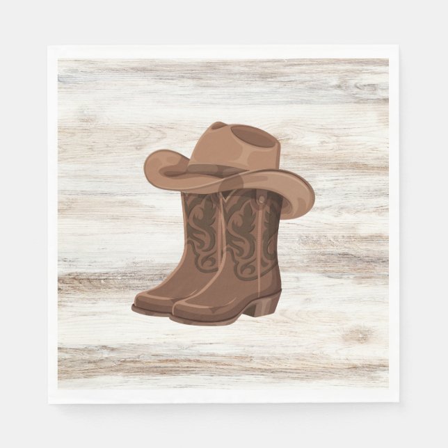Rustikale BBQ-Probeessen-Napkins | Cowboys Serviette (Vorderseite)