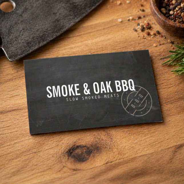 Rustikale BBQ Smokehouse  Visitenkarte (Von Creator hochgeladen)