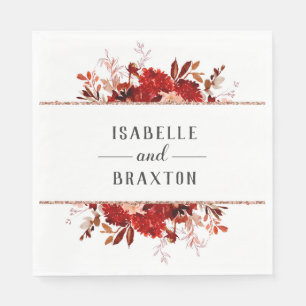 Rustikale Beauty Floral Gerahmte Hochzeit im Herbs Serviette