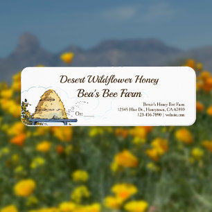 Rustikale Beehive Custom Honey Bee Food Labels