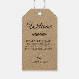 Rustikale Begrüßung Geschenkanhänger