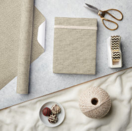 Rustikale beige Imitate Burlap Texture Wrapping Pa Geschenkpapier