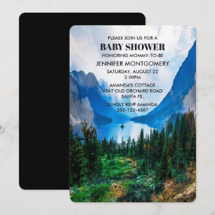 Rustikale Berge Landschaftliche Natur Kinderdusche Einladung